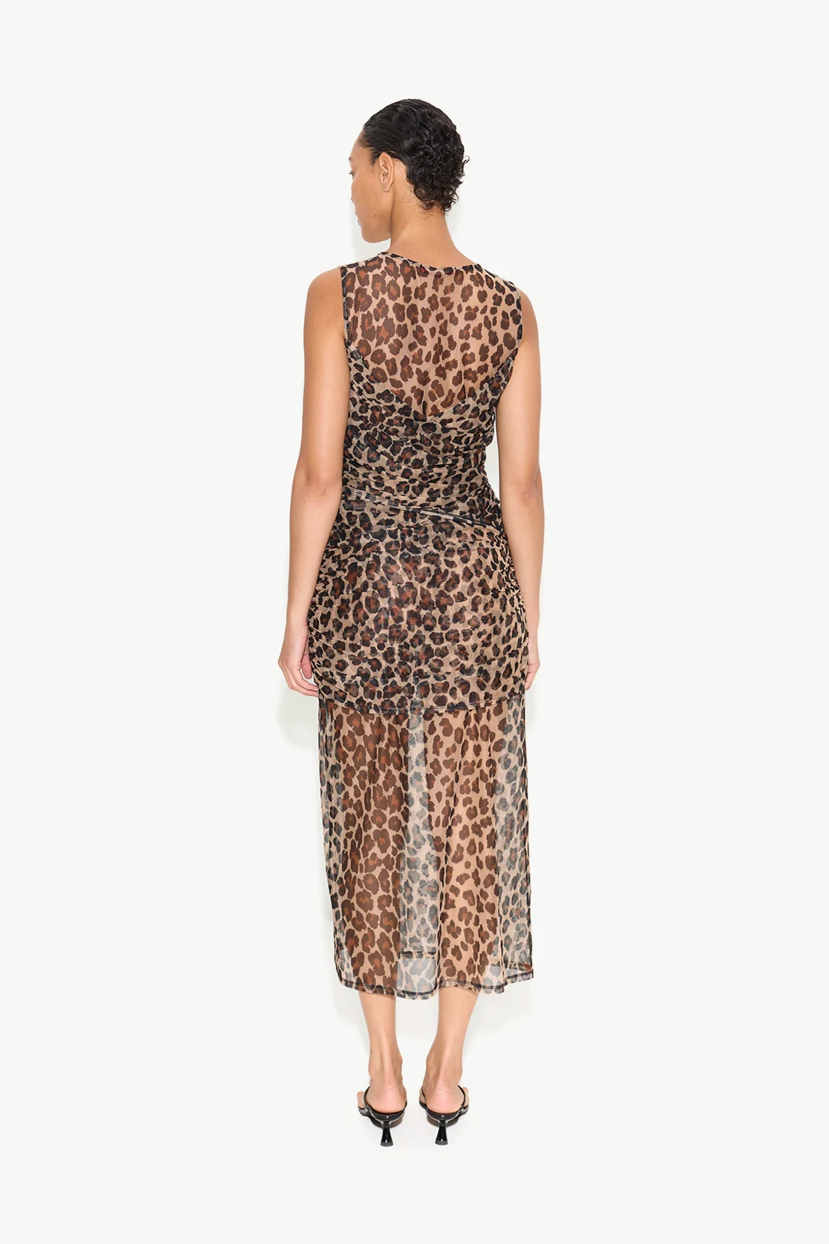 Kinny Mesh Dress In Cheetah - Image 3
