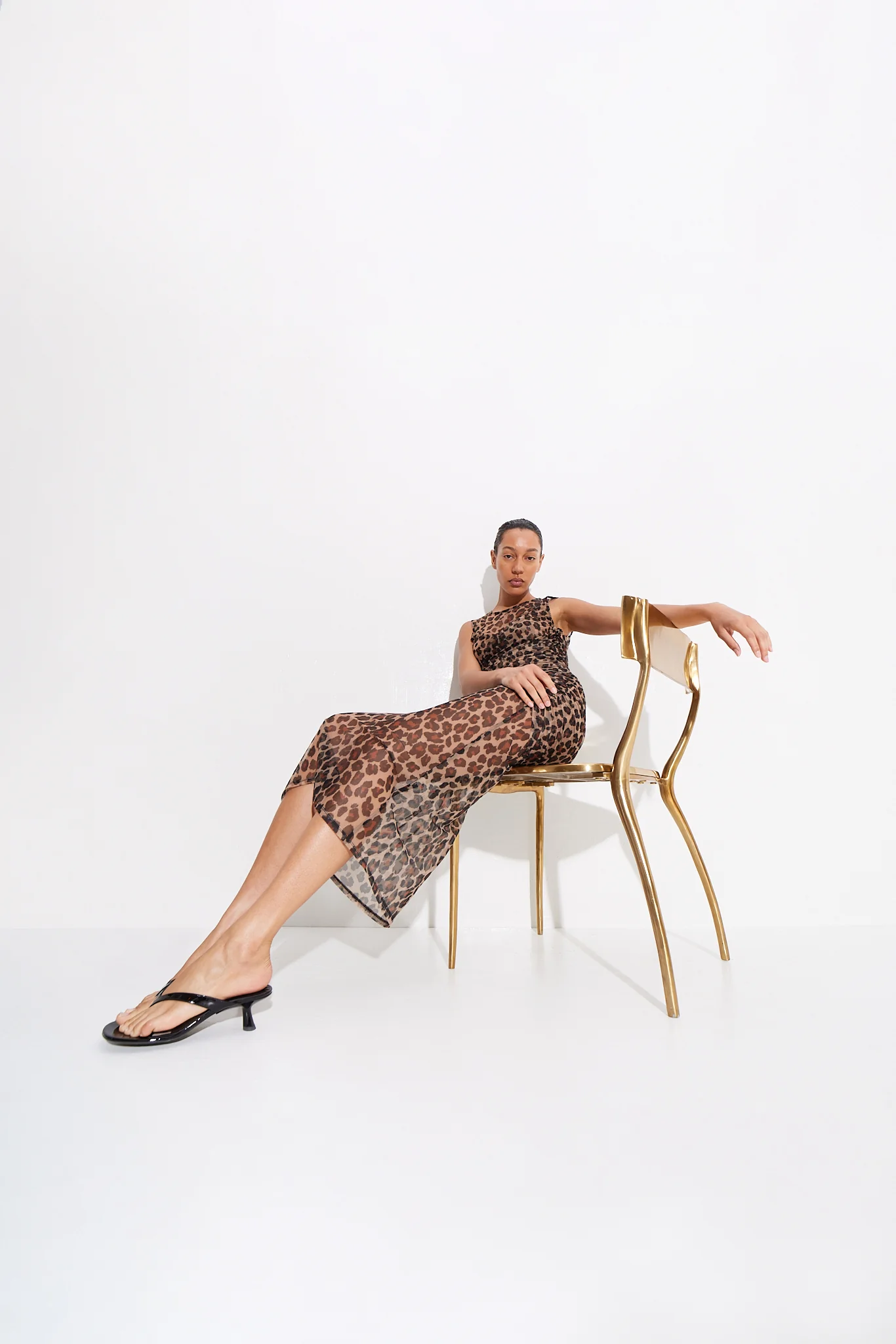 Kinny Mesh Dress In Cheetah - Image 4